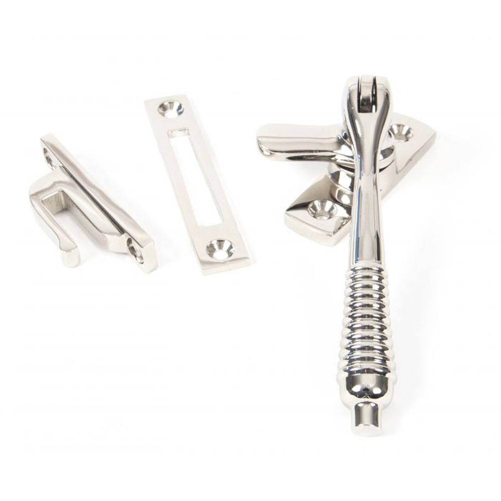 From the Anvil Locking Reeded Fastener - Polished Nickel